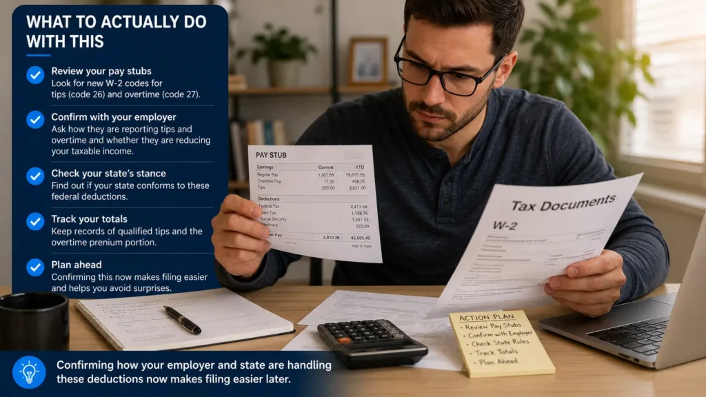 No tax on tips and overtime 2026 W-2 codes TP and TT